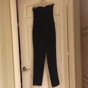 Zara Sweetheart Neckline LIKE NEW ! Black Jumpsuit, Size S .